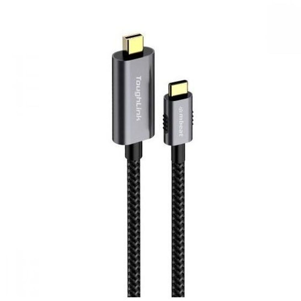 MB-XCM-MDPM18 - mbeat ToughLink 1.8m Braided USB-C to Mini DisplayPort Cable