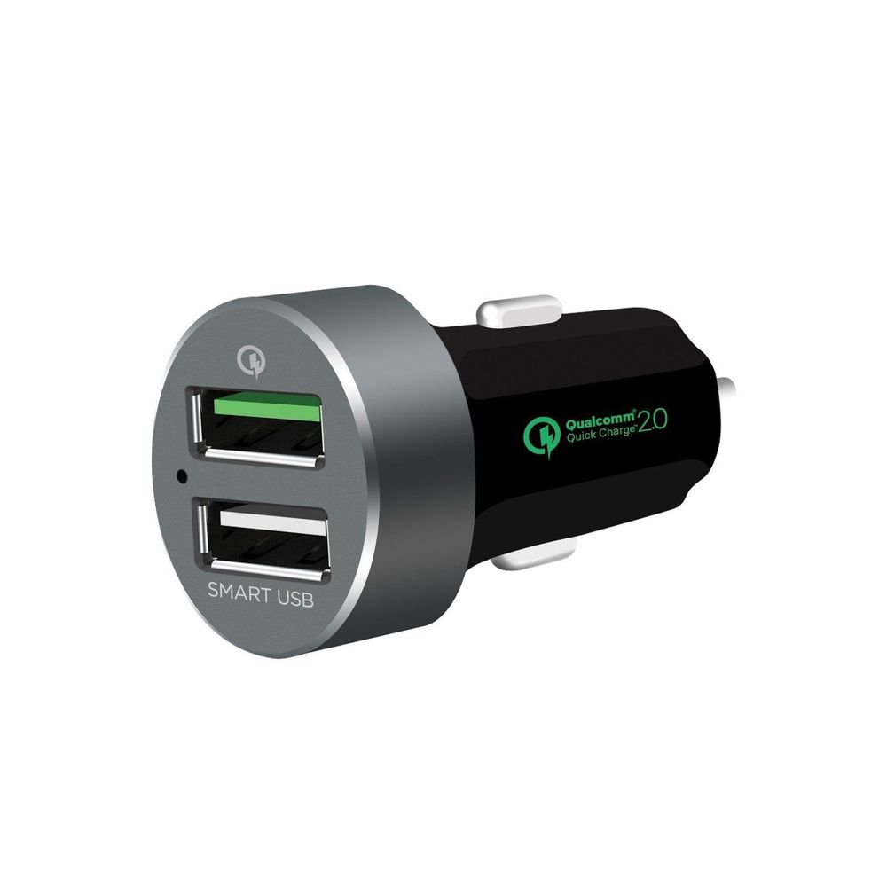 MB-CHGR-QBS - mbeat QuickBoost S Dual Port Qualcomm Certified Quick Charge 2.0 and Smart USB Car Charger