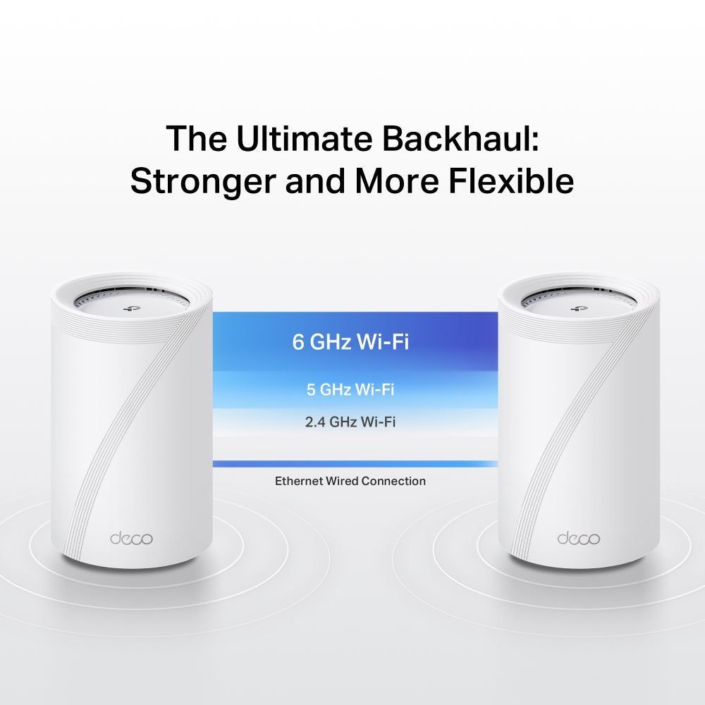 TP-Link Deco BE68 BE14000 Tri-Band Whole Home Mesh Wi-Fi 7 System - 3 Pack