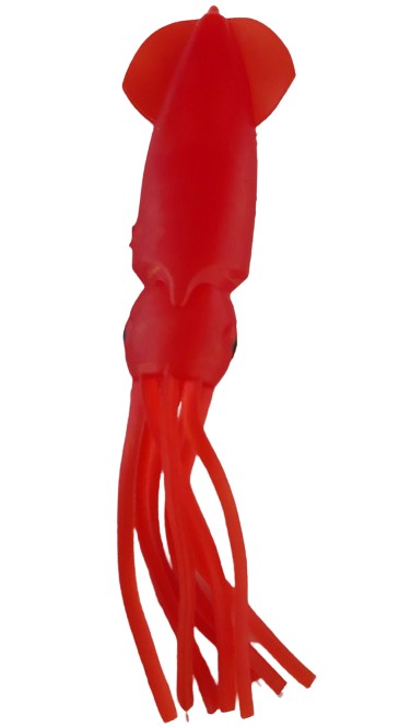 12.5cm Lumo Coloured Fishing Octopus Skirts Red