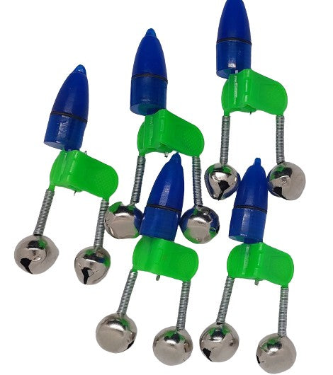 Fishing Bite Alarms with Blue Light By MeanFish Pack of 5