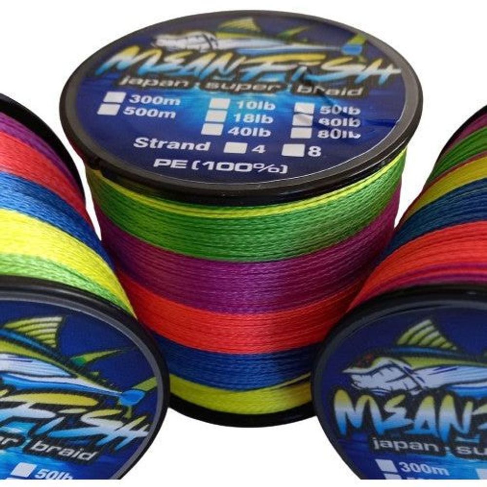 Mean Fish Super 8 strand Fishing Braid 500 Metre Rolls