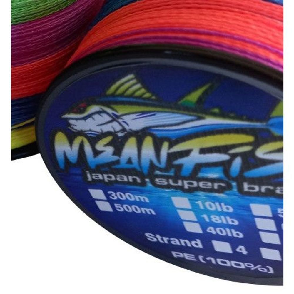 Mean Fish Super 8 strand Fishing Braid 500 Metre Rolls