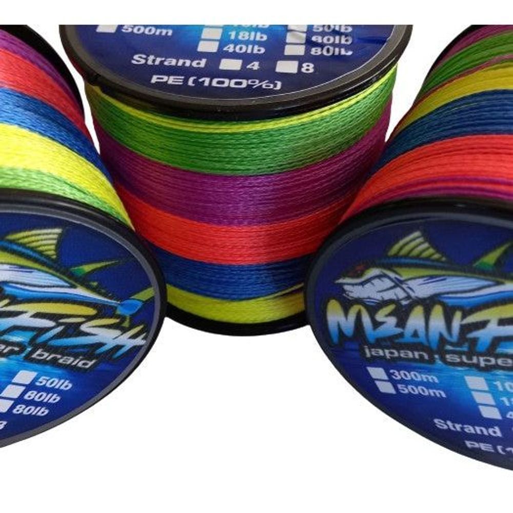 Mean Fish Super 8 strand Fishing Braid 300 Metre Rolls