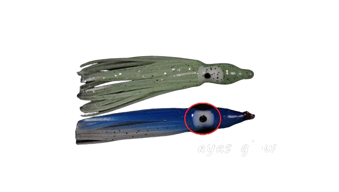 White Lumo 5cm Octopus Luminous Skirts ( Pack of 8)