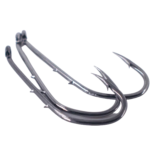 50pcs Double-backed 6/0 High Carbon Fishing Hooks