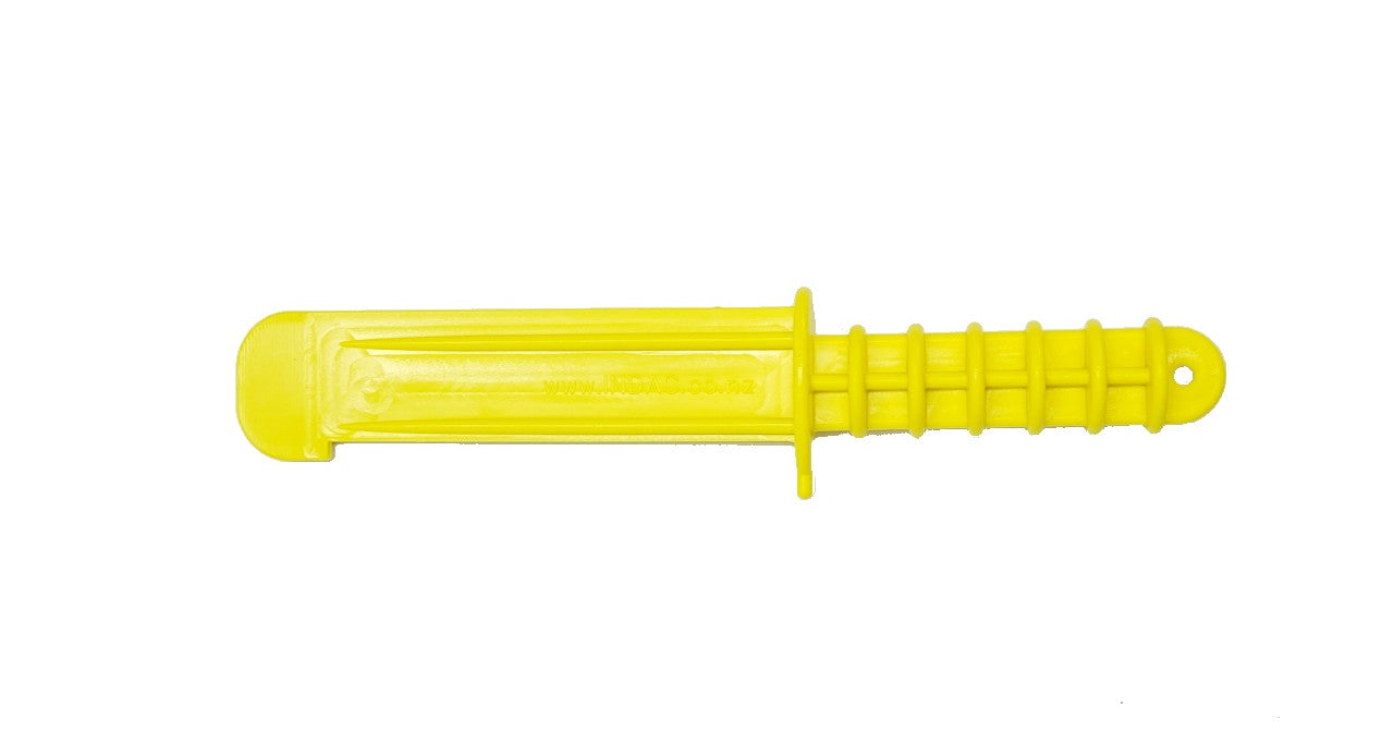 Paua Removal Tool and Measure - Yellow