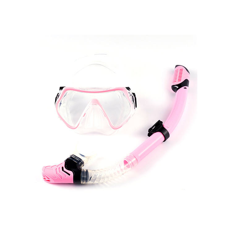 Adult Silicone Mask and Snorkel Set Pink