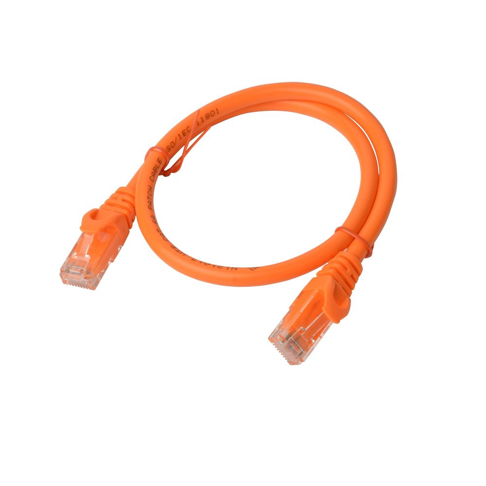 PL6A-0.25ORG - Cat 6a UTP Ethernet Cable, Snagless - 0.25m (25cm) Orange