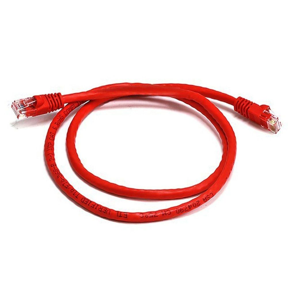 PL6A-0.25RD - Cat 6a UTP Ethernet Cable, Snagless - 0.25m (25cm) Red