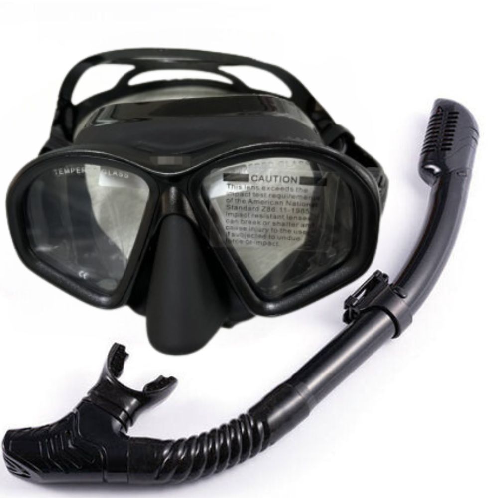 Premium Adult Snorkel and Dive Set Southern Dolphin Black