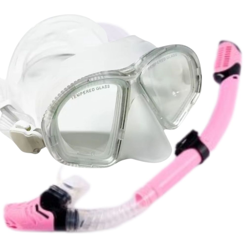 Premium Adult Snorkel and Dive Set Southern Dolphin Pink