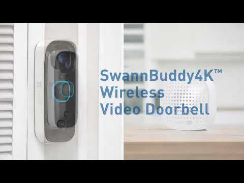 SWIFI-4KBUDDY-GL - Swann Buddy 4K Video Doorbell & Chime Kit w/32GB Card