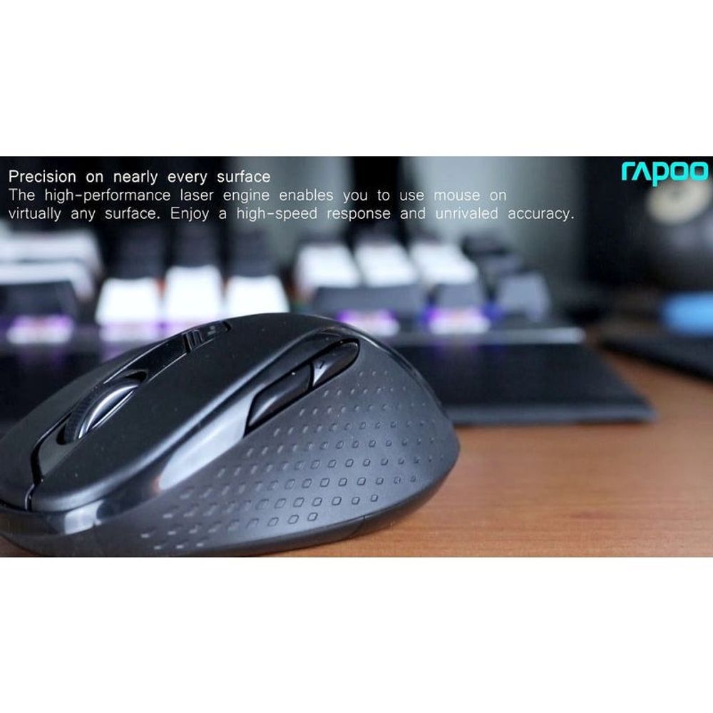 RAPOO-M500SILENT - Rapoo M500 SILENT multi-mode Wireless Optical Mouse black