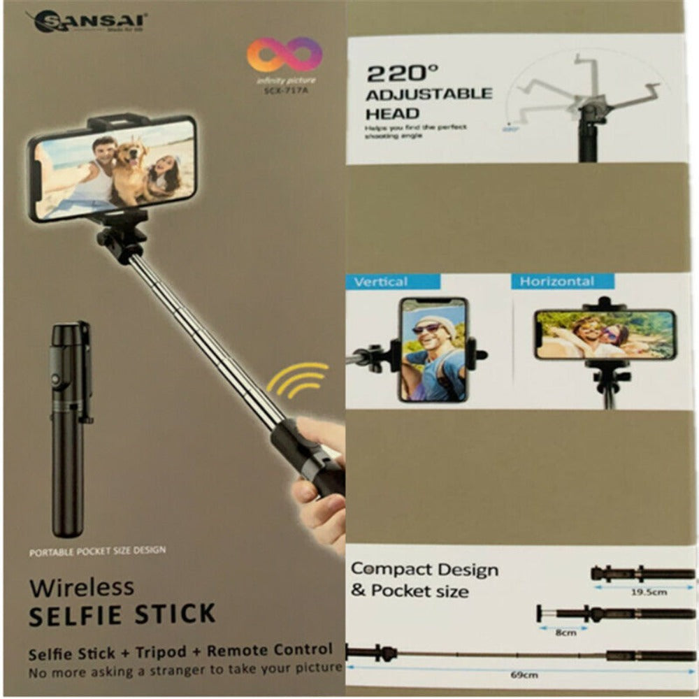 sansai scx-717a wireless selfie stick tech supply shed