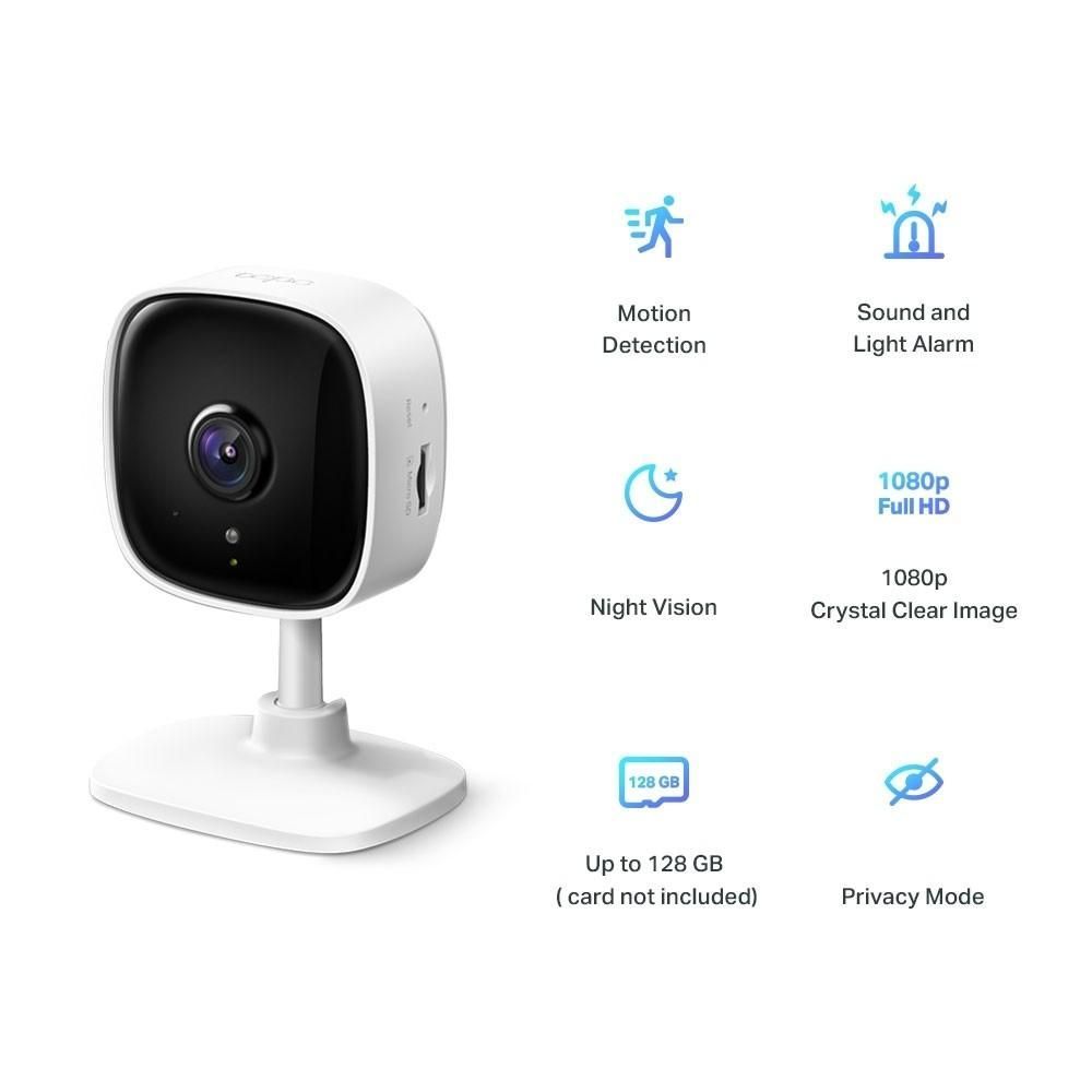 TL-TAPOC100 - TP-Link Tapo C100 Indoor Home Security WiFi Camera, 105° Rotational View, 1080P, Battery Powered