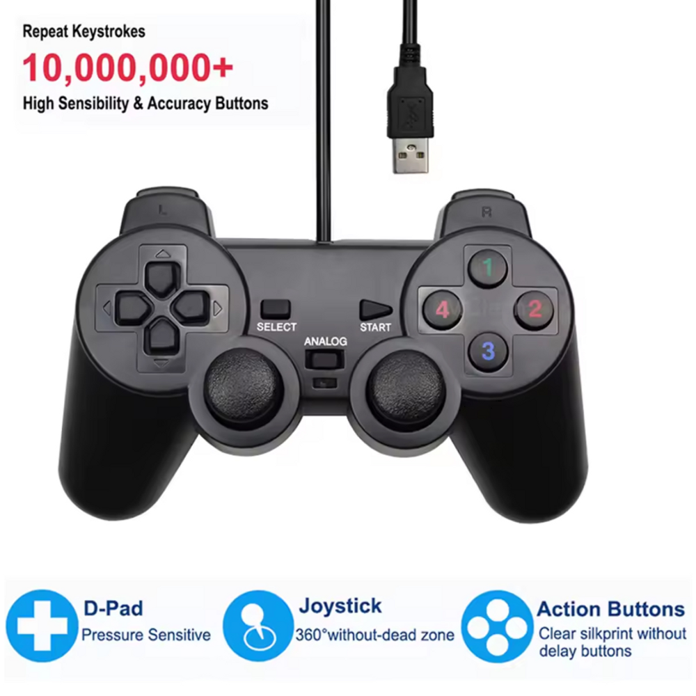 USB Wired Gaming Controller for PC & Laptop – Windows Gamepad | TECH ...
