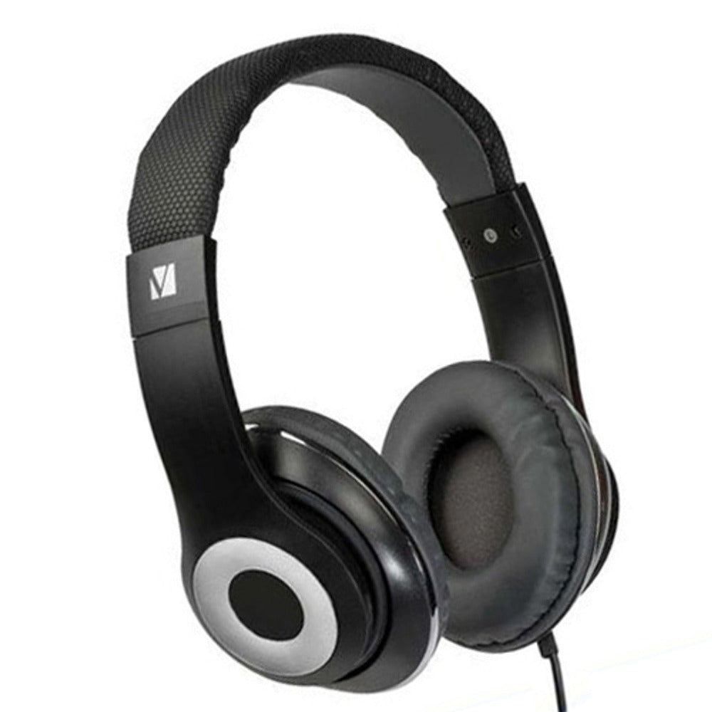verbatim classic stereo headphones with microphone black tech supply shed
