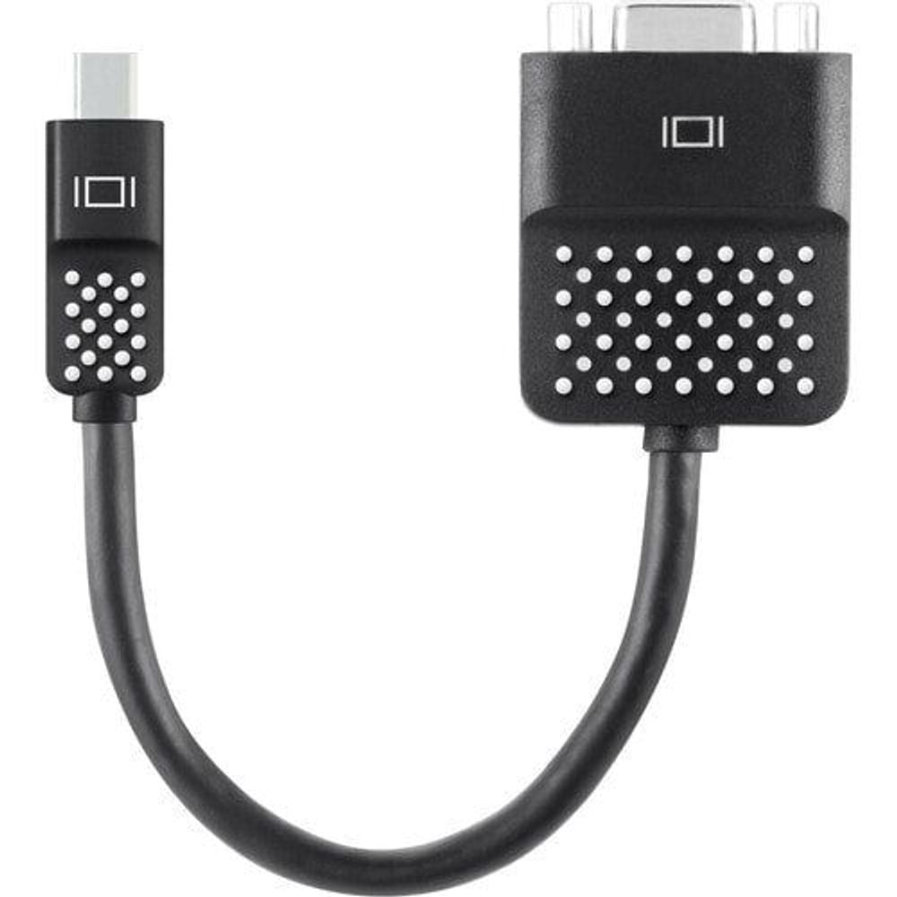 F2CD028BT - Belkin Mini DisplayPort to VGA Adapter - Mini DisplayPort/VGA Video Cable for Monitor, Notebook, MacBook, TV, Ultrabook, Projector - First End: Mini DisplayPort Digital Audio/Video - Male - Second End: 15-pin HD-15 - Male - Black - 1