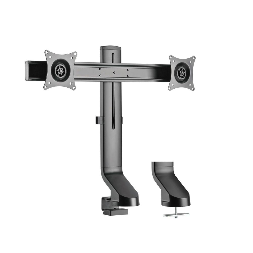 BRATECK 17-27'' Dual monitor desk mount. Sit/Stand workstation Compatible. Max load 7Kgs