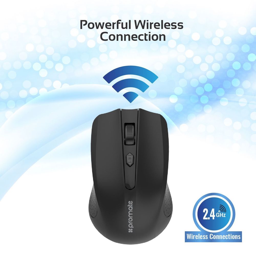 PROMATE Ergonomic Wireless Mouse 2.4GHz wireless technology