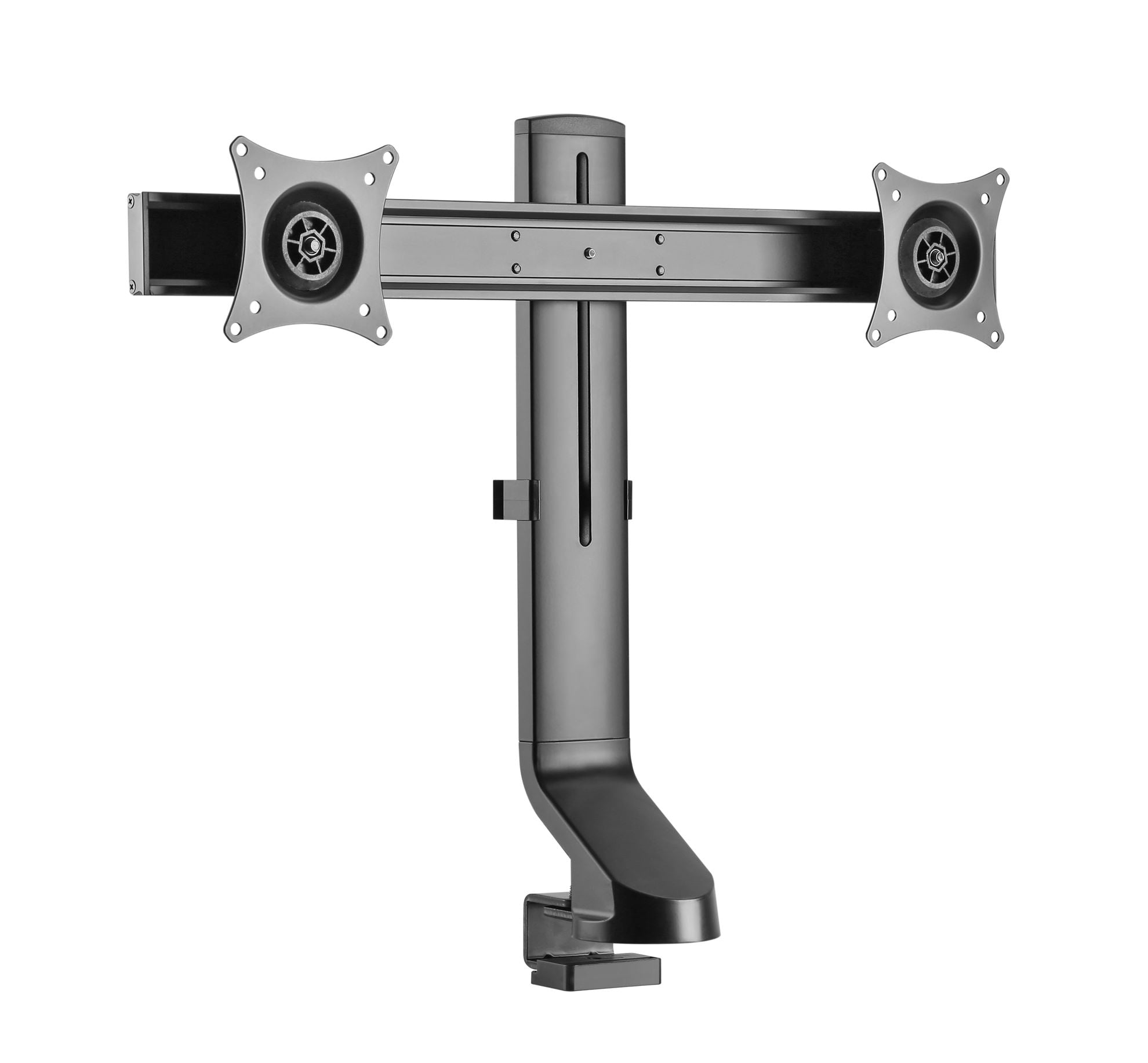 BRATECK 17-27'' Dual monitor desk mount. Sit/Stand workstation Compatible. Max load 7Kgs