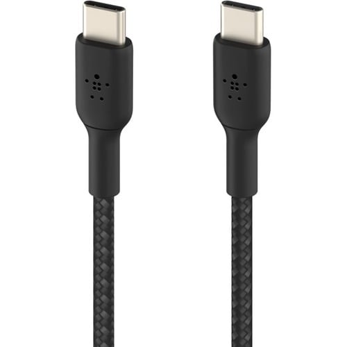 CAB004BT1MBK - Belkin BOOST CHARGE Braided USB-C to USB-C Cable - 1 m USB-C Data Transfer Cable for Smartphone - First End: 1 x USB Type C - Male - Second End: 1 x USB Type C - Male - Black