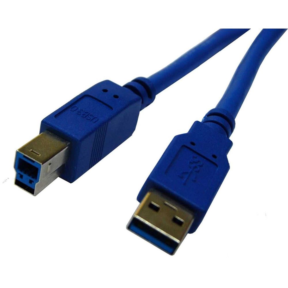 DYNAMIX 3m USB 3.0 USB-A Male to USB-B Male Cable. Colour Blue