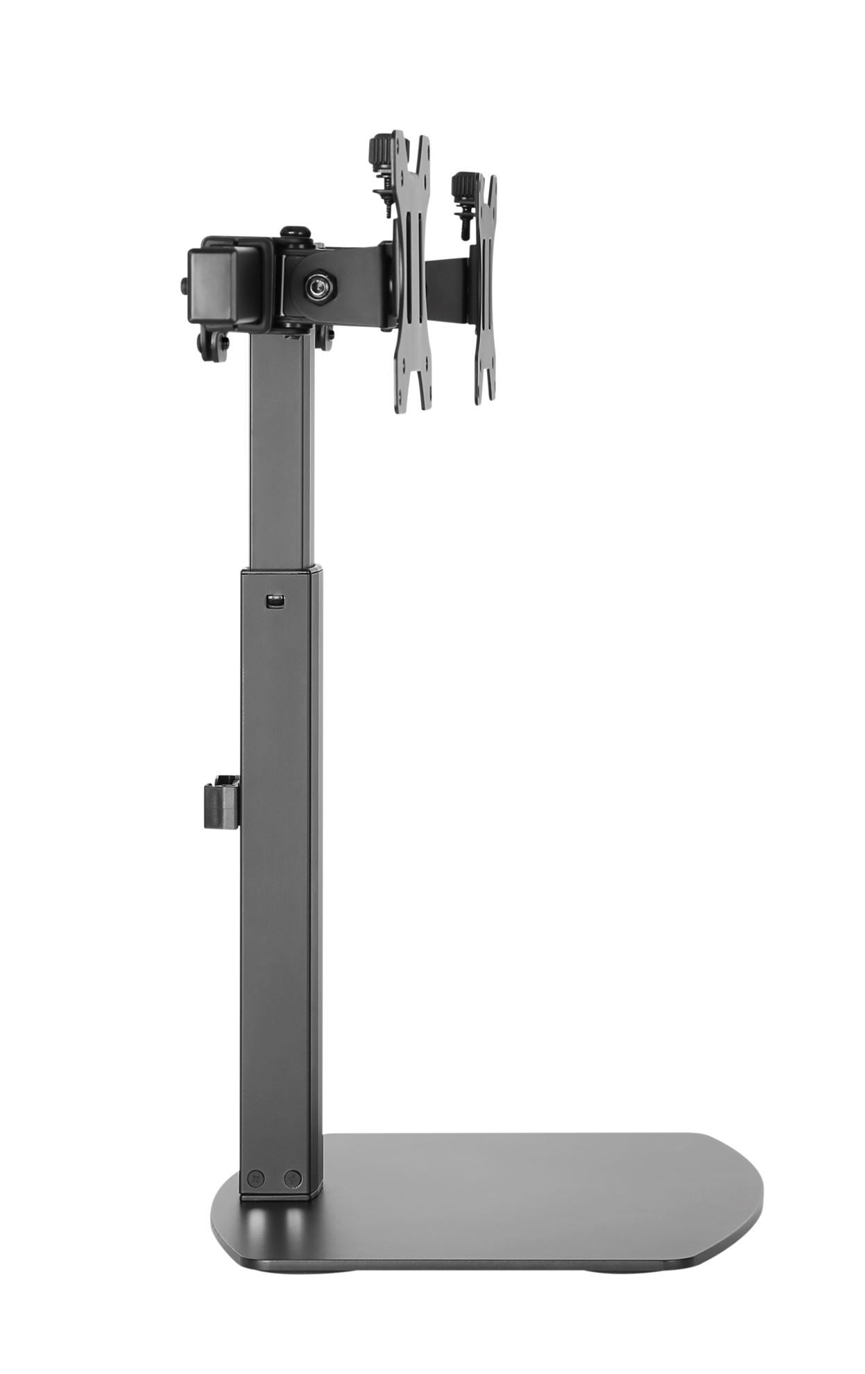 BRATECK 17''-27'' Dual Screen Vertical Lift Monitor Stand. Easy Gas Spring Switch for effortless Adjustment