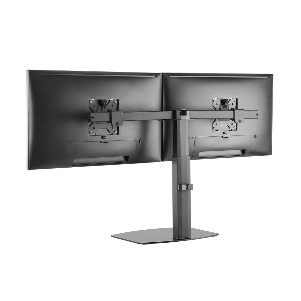 BRATECK 17''-27'' Dual Screen Vertical Lift Monitor Stand. Easy Gas Spring Switch for effortless Adjustment