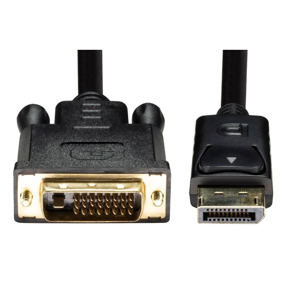 DYNAMIX 1.5m DisplayPort Source to DVI-D Monitor Male Cable