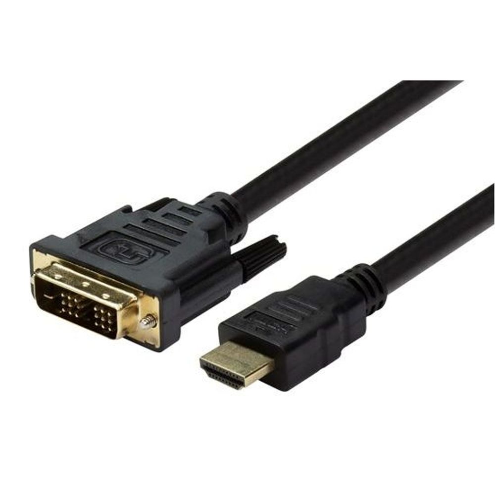 DYNAMIX 2m HDMI Male to DVI-D Male (18+1) Cable. Single Link