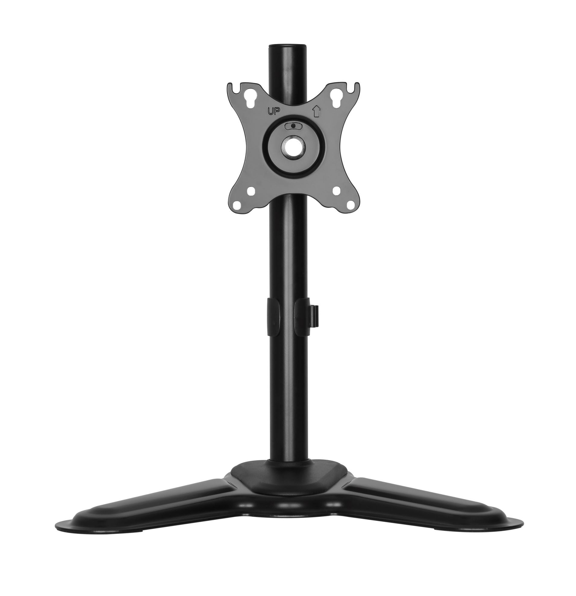 BRATECK 17''-32'' Single Screen Articulating Monitor Stand. Free-Tilting Design, Sturdy Steel Base, 360 Rotary VESA Plate