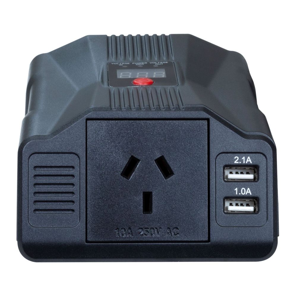 DYNAMIX 200W Power Inverter DC to AC. Input: 12V DC, Output: 230V AC