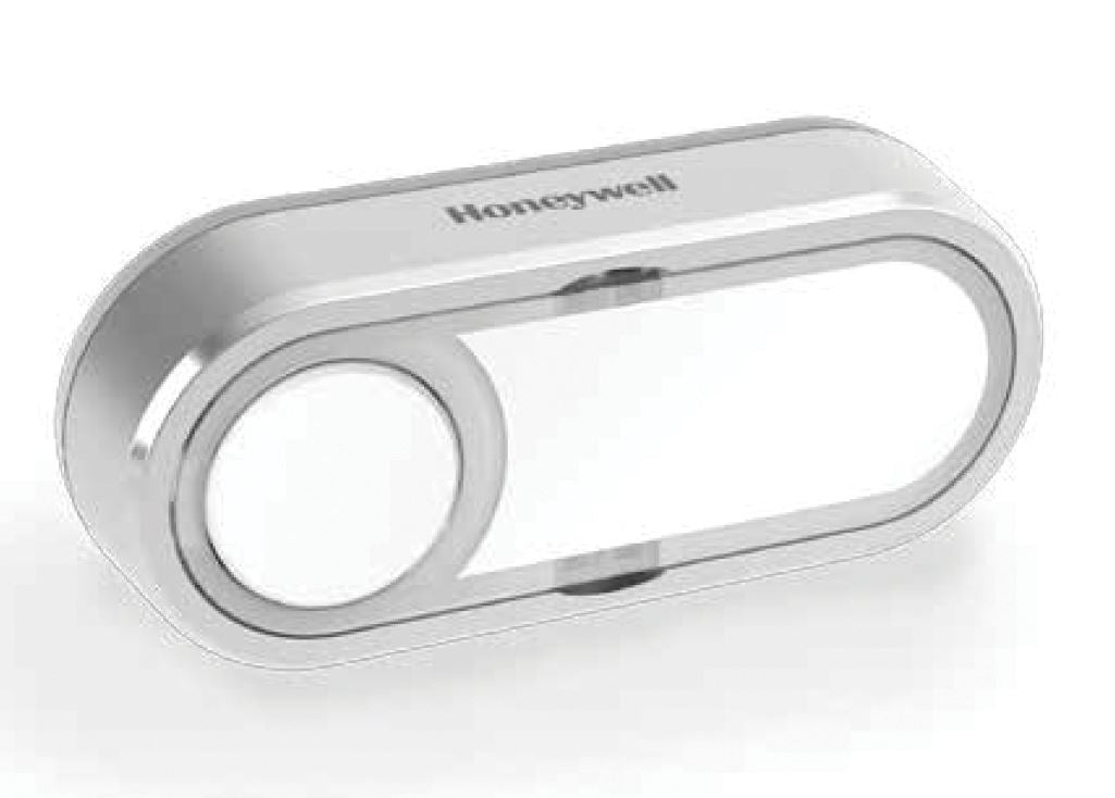 HONEYWELL_Wireless_Push_Button_with_Nameplate_and_LED_Confidence_Light._Landscape,_200m_Wireless,_IP55,_Secret_Knock_Function._Grey_Colour.
