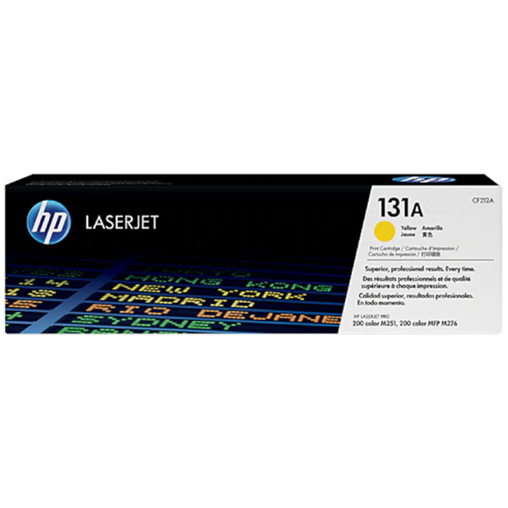 HP LaserJet 131A yellow toner cartridge box