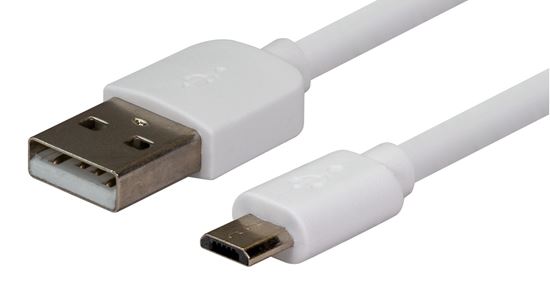 DYNAMIX_5m_USB_2.0_Micro-B_Male_to_USB-A_Male_Connectors._Colour_White. 1123
