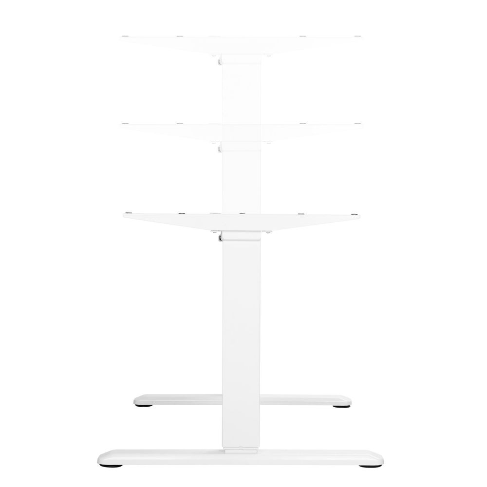 BRATECK_Dual_Motor_Electric_Sit-Stand_Desk_Frame_with_3-Stage_Reverse_Motor._Width_Range_1000_-_1700mm,_Height_Range_620_-_1280mm._Weight_Cap._125kgs._White_Colour_*Desk_Top_Purchased_Separately*