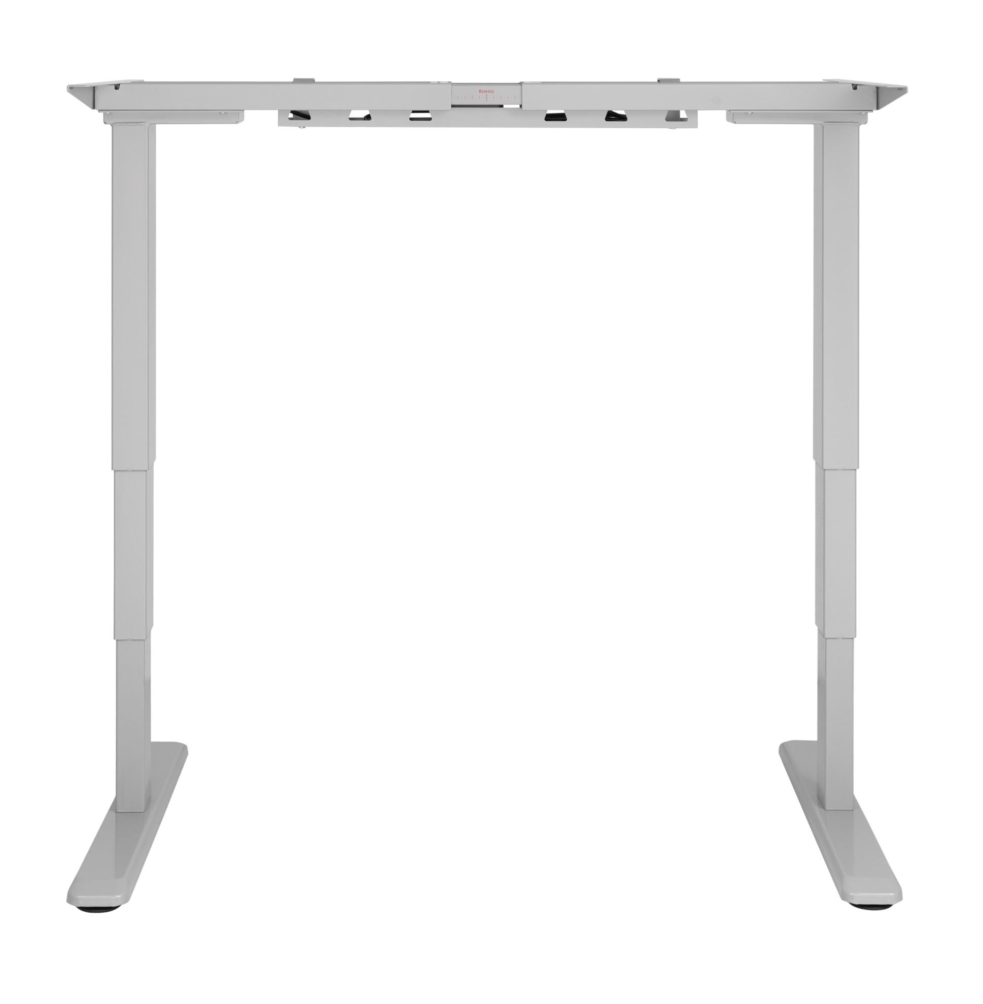 BRATECK_Dual_Motor_Electric_Sit-Stand_Desk_Frame_with_3-Stage_Reverse_Motor._Width_Range_1000_-_1700mm,_Height_Range_620_-_1280mm._Weight_Cap._125kgs._Grey_Colour_*Desk_Top_Purchased_Separately*