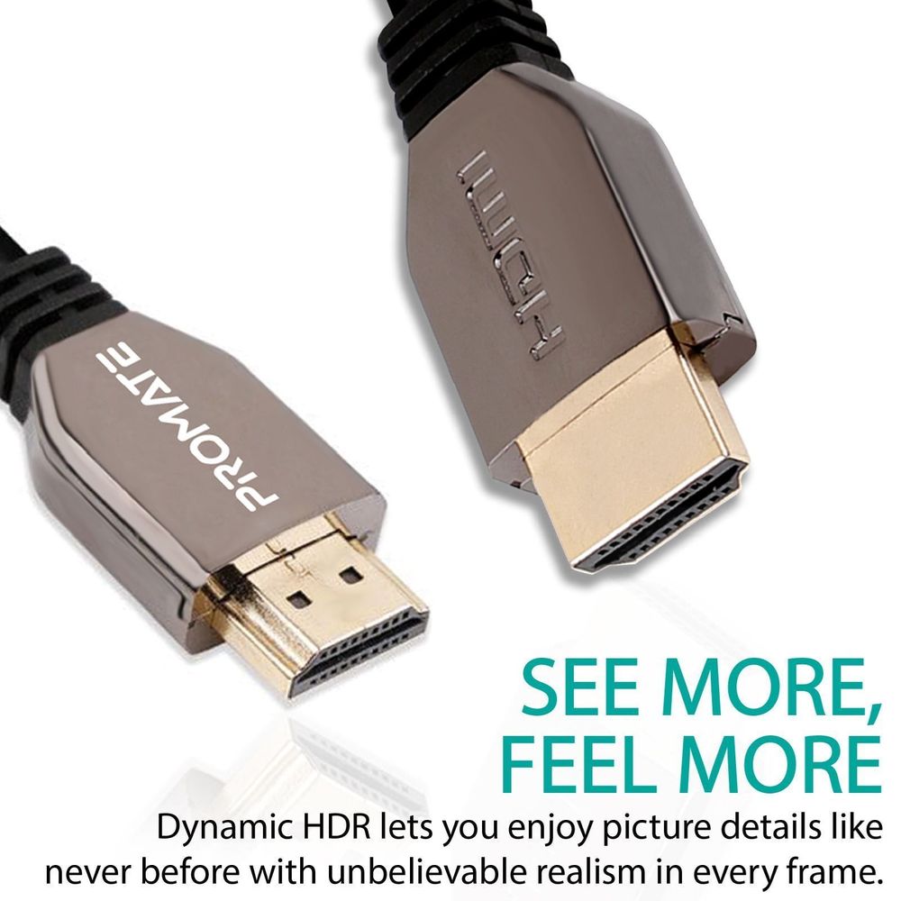 PROMATE_3m_HDMI_2.1_Full_Ultra_HD_(FUHD)_Audio_Video_Cable._Supports_up_to_8K._Max._Res_7680x4320@60Hz._Supports_Dynamic_HDR_&_eARC._Gold_Plated_Connectors._Black_Colour 1710