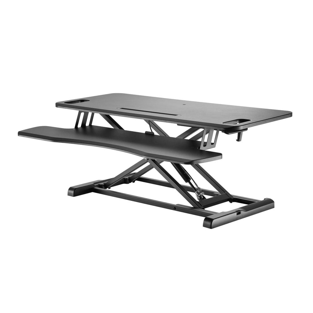 BRATECK Gas-Spring Scissor Lift Desktop Sit-Stand Workstation.