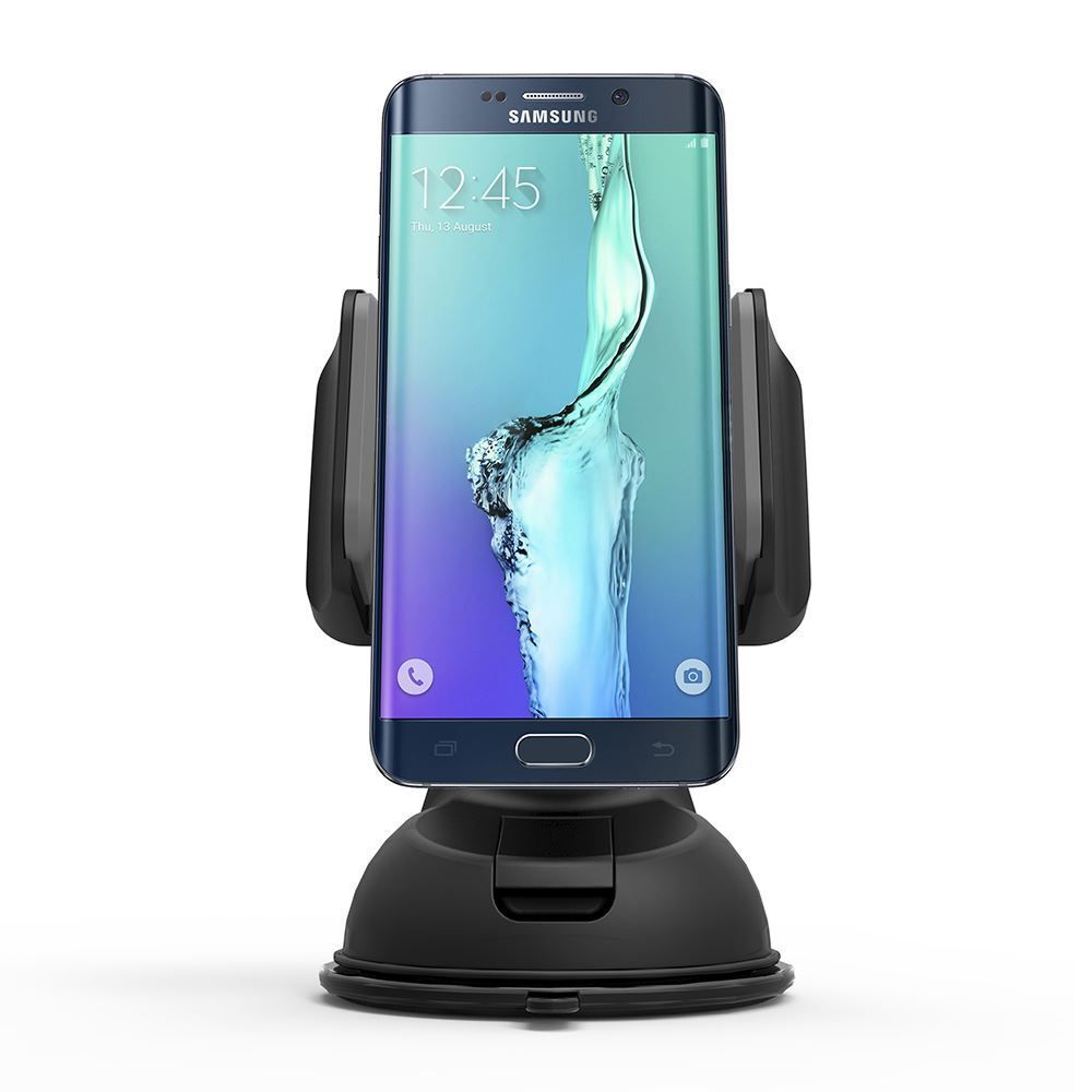 PROMATE_Universal_Smartphone_Grip_Mount._Fits_all_Devices_with_Width_Between_5-9cm._Heat_&_Cold_Resistant._Quick_Release._Additional_Dashboard_Sticker._360_Degree_Swivel_Head._Black_Colour. 180