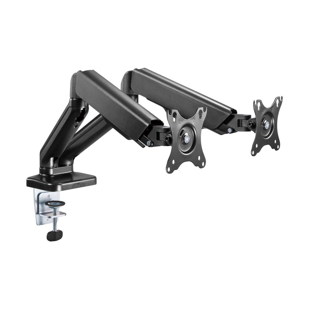 BRATECK Elegant Dual 17"-32" Counter Balance Monitor Desk Mount. Max Load 6.5Kgs Per Arm