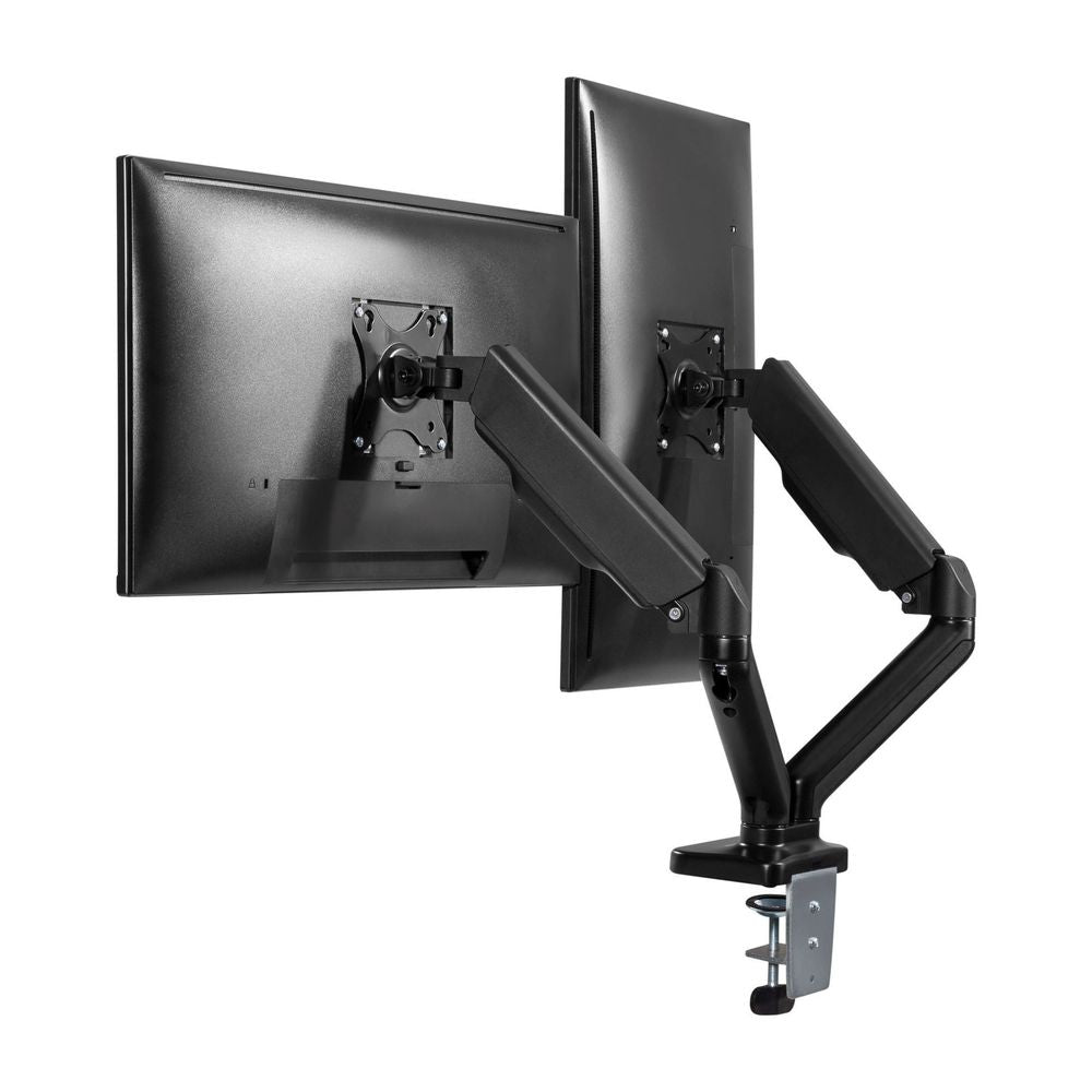 BRATECK Elegant Dual 17"-32" Counter Balance Monitor Desk Mount. Max Load 6.5Kgs Per Arm