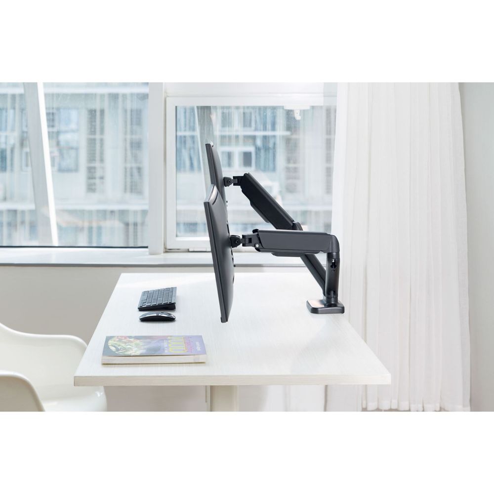 BRATECK Elegant Dual 17"-32" Counter Balance Monitor Desk Mount. Max Load 6.5Kgs Per Arm