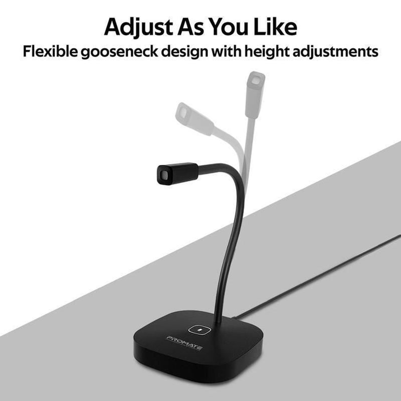 PROMATE_OmniDirectional_USB_Microphone_with_Gooseneck_Design_&_Mute_Button._Easy_Plug_&_Play._135cm_Cable._Universal_Compatibility._Black_Colour