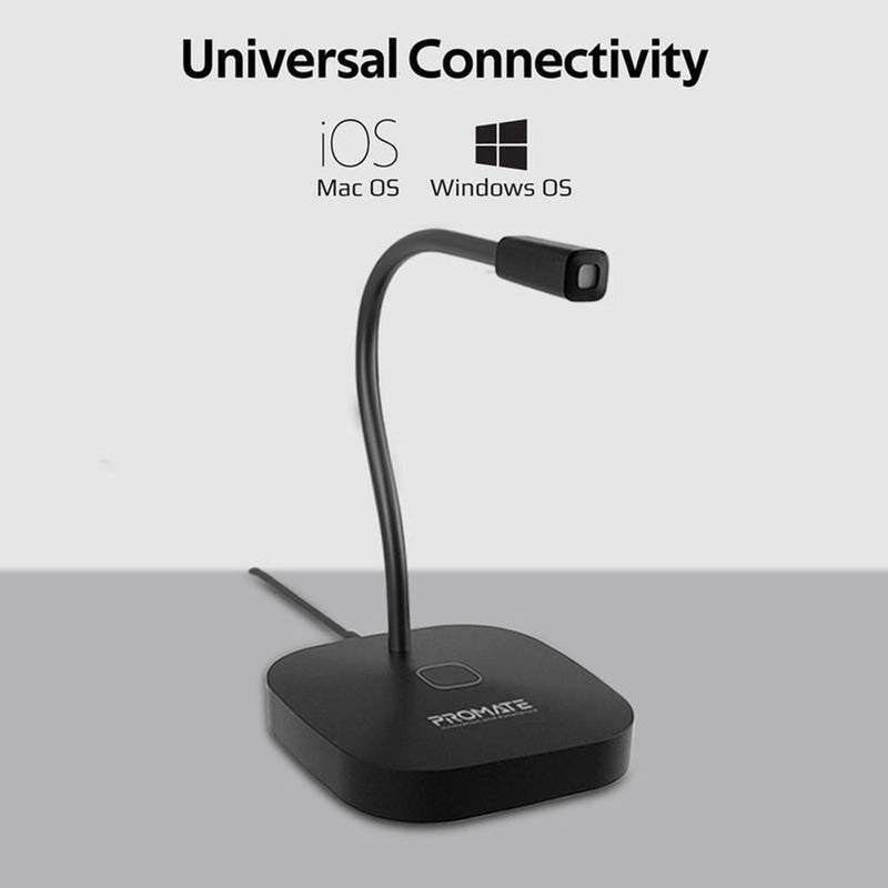 PROMATE_OmniDirectional_USB_Microphone_with_Gooseneck_Design_&_Mute_Button._Easy_Plug_&_Play._135cm_Cable._Universal_Compatibility._Black_Colour