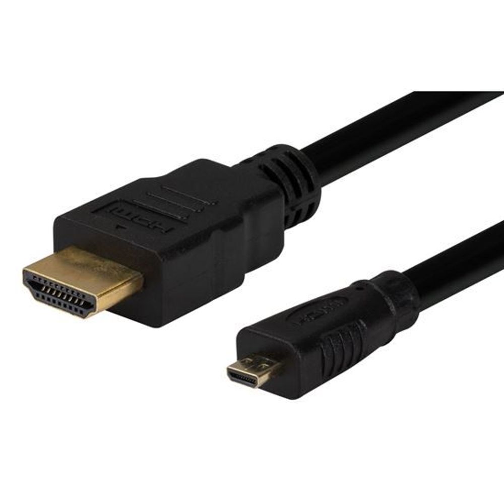 DYNAMIX 1m HDMI to HDMI Micro Cable v1.4. Max Res: 4K@30Hz. Colour