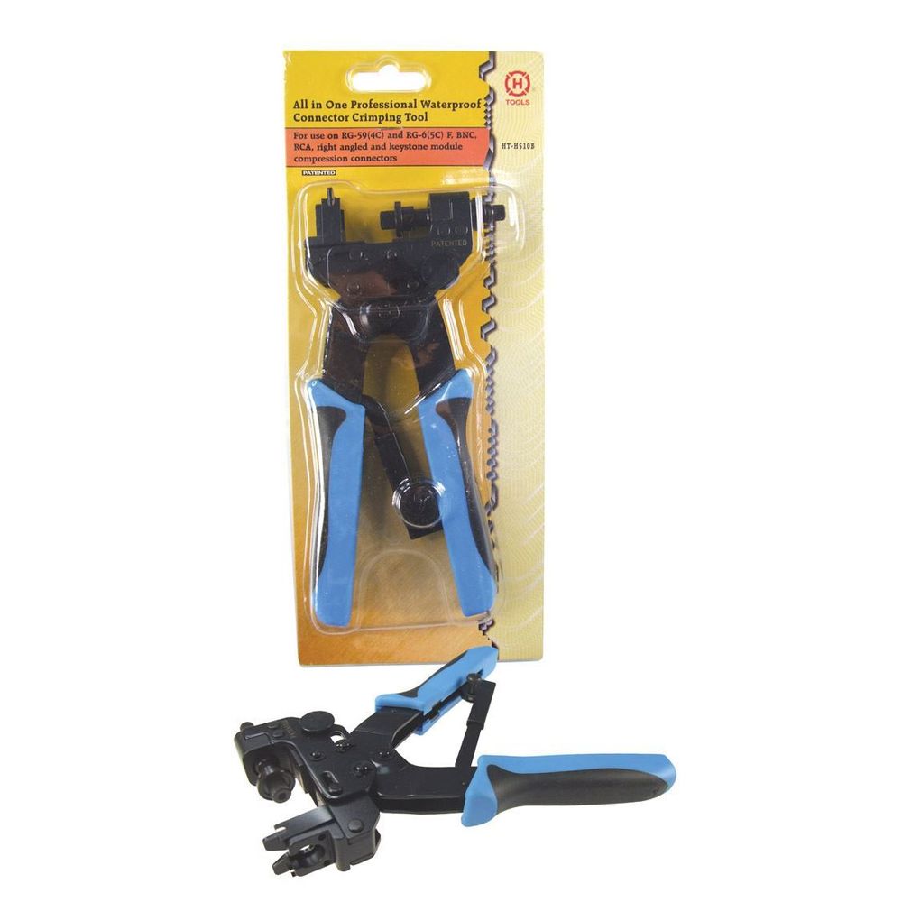 HANLONG Compression Crimp Tool for F/BNC/RCA connectors