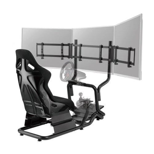 BRATECK LRS02-SR02 Gaming Height Adjustable Triple Monitor Stand Designed for LRS02-BS